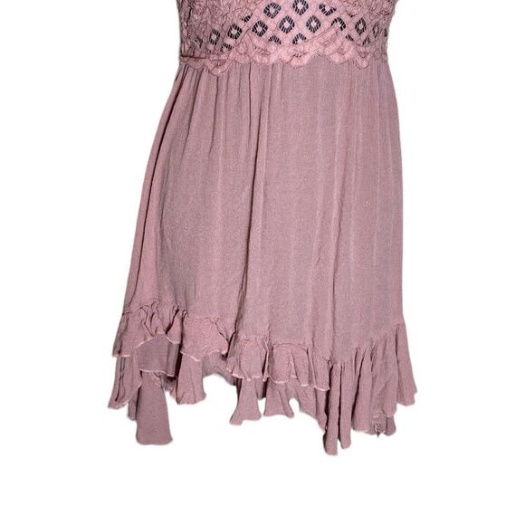 Free people one adella slip dress mini lace strappy back small - Picture 4 of 8
